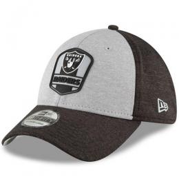 ラスベガス レイダース グッズ ニューエラ NFL '18 サイドライン ロード 39 Thirty FLEX CAP (黒/グレー)/ Las Vegas Raiders