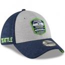 シアトル シーホークス グッズ ニューエラ NFL '18 サイドライン ロード 39 Thirty FLEX CAP (紺/グレー)/ Seattle Seahawks