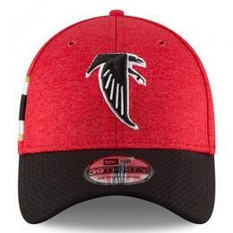 アトランタ ファルコンズ グッズ ニューエラ NFL '18 サイドライン ホーム 39 Thirty FLEX CAP (赤/黒) ※クラシックロゴ版/ Atlanta Falcons
