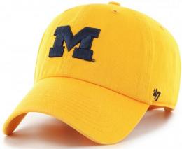 ミシガン ウルヴァリンズ '47BRAND ( フォーティーセブンブランド ) NCAA レガシー クリーンアップ スラウチ CAP (イエロー)/ Michigan Wolverines