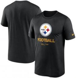 ピッツバーグ スティーラーズ ナイキ '22 サイドライン インフォグラフィック ドライフィットTシャツ (黒) / Pittsburgh Steelers