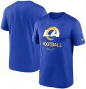 ロサンゼルス ラムズ ナイキ '22 サイドライン インフォグラフィック ドライフィットTシャツ (青) / Los Angeles Rams