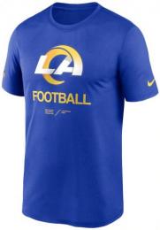 ロサンゼルス ラムズ ナイキ '22 サイドライン インフォグラフィック ドライフィットTシャツ (青) / Los Angeles Rams