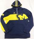 ミシガン ウルヴァリンズ アディダス '13 サイドライン プレイヤー 1/4ZIP PO パーカー/ Michigan Wolverines