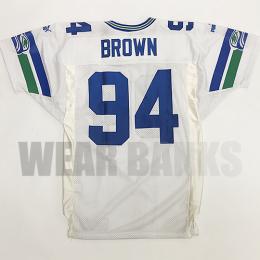 チャド・ブラウン シアトル シーホークス プーマ ヴィンテージ オーセンティックゲームジャージ (白)/ Chad Brown Seattle Seahawks White Jersey