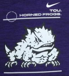 テキサス クリスチャン ホーンドフロッグス グッズ ナイキ '21 サイドライン ベロシティ ドライフィット Tシャツ (紫)/ Texas Christian Horned Frogs