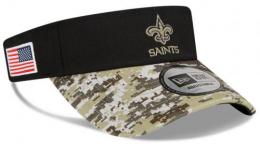 ニューオーリンズ セインツ グッズ ニューエラ NFL '21 サイドライン STS サンバイザー (デジカモ/黒)/ New Orleans Saints