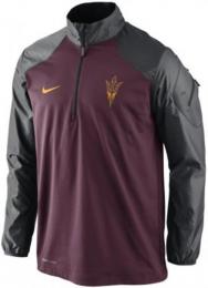 アリゾナステイト サンデビルス グッズ '14 サイドライン コーチズ 1/4ZIP JK (エンジ / チャコールグレー) / Arizona State Sun Devils