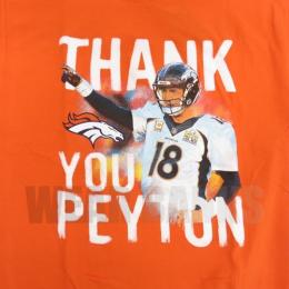 ペイトン・マニング デンバー ブロンコス マジェスティック 引退記念 Thank You For The Memories Tシャツ (オレンジ)/ Peyton Manning Denver Broncos