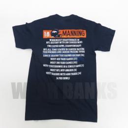 ペイトン・マニング デンバー ブロンコス マジェスティック 引退記念 Achievement 2side 両面 Tシャツ (紺)/ Peyton Manning Denver Broncos