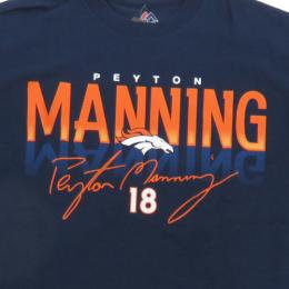 ペイトン・マニング デンバー ブロンコス マジェスティック 引退記念 Achievement 2side 両面 Tシャツ (紺)/ Peyton Manning Denver Broncos