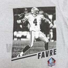 ブレッド・ファーブ グリーンベイ パッカーズ マジェスティック PRO FOOTBALL HALL OF FAME (殿堂入り) PICTORIAL HISTORY Tシャツ(グレー)/ Brett Favre Green Bay Packers