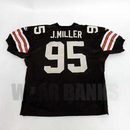 ジャミール・ミラー クリーブランド ブラウンズ プーマ ヴィンテージ オーセンティックゲームジャージ (ブラウン)※1999パッチ付き/ Jamir Miller Cleveland Browns Team Color Jersey 1999 Inaugural Season Patch