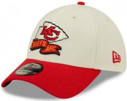 カンザスシティ チーフス ニューエラ NFL '2022 サイドライン ホーム ツートン 39 Thirty FLEX CAP(白/赤)/ Kansas City Chiefs