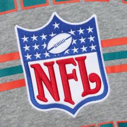 マイアミ ドルフィンズ ミッチェル&ネス スローバック ロゴ オールオーバー 両面トレーナー(グレー)/ Miami Dolphins
