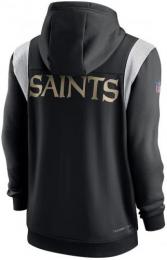 ニューオーリンズ セインツ ナイキ '22 サイドライン ルックアップ フルジップ サーマフィット パーカー (黒)/ New Orleans Saints