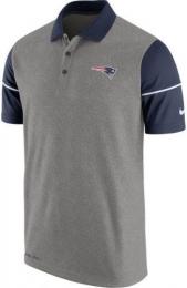 ニューイングランド・ペイトリオッツ ナイキ サイドライン チャンプドライブ ドライフィット ポロシャツ (グレー/紺)/ New England Patriots Polo