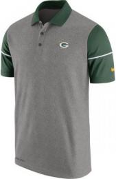 グリーンベイ・パッカーズ ナイキ サイドライン チャンプドライブ ドライフィット ポロシャツ (グレー/緑)/ Green Bay Packers Polo