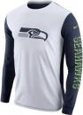 NFL NIKE '2016 サイドライン チャンプドライブ 2.0 コットン DRI-FIT 長袖Tシャツ(白/紺)/ Seattle Seahawks ( シアトル シーホークス )