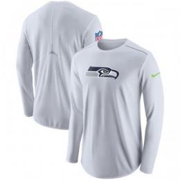 シアトル シーホークス ナイキ '2016 サイドライン チャンプドライブ プレイヤー トップ DRI-FIT 長袖Tシャツ(白)/ Seattle Seahawks