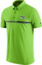 シアトル・シーホークス グッズ ナイキ サイドライン エリート コーチズ ドライフィット ポロシャツ (ネオングリーン)/ Seattle Seahawks Polo