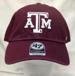 テキサスA&M アギーズ '47BRAND ( フォーティーセブンブランド ) NCAA レガシー クリーンアップ スラウチ CAP (マルーン) / Texas A&M Aggies