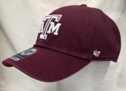 テキサスA&M アギーズ '47BRAND ( フォーティーセブンブランド ) NCAA レガシー クリーンアップ スラウチ CAP (マルーン) / Texas A&M Aggies